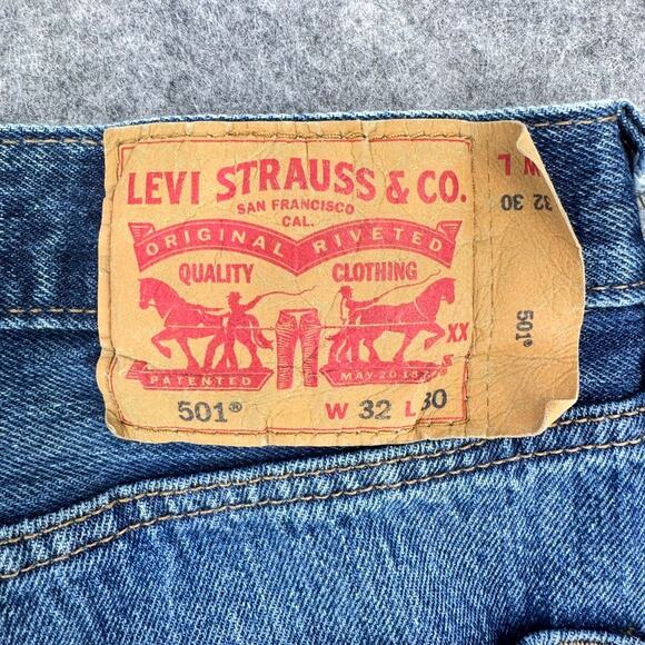 Levi's 501 Jeans Blue Size 32 30 - Picture 6 of 6